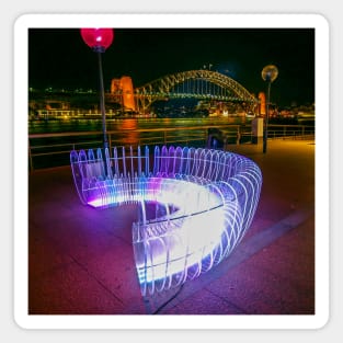 Light Bench, Vivid Sydney Festival, Sydney, NSW, Australia Magnet